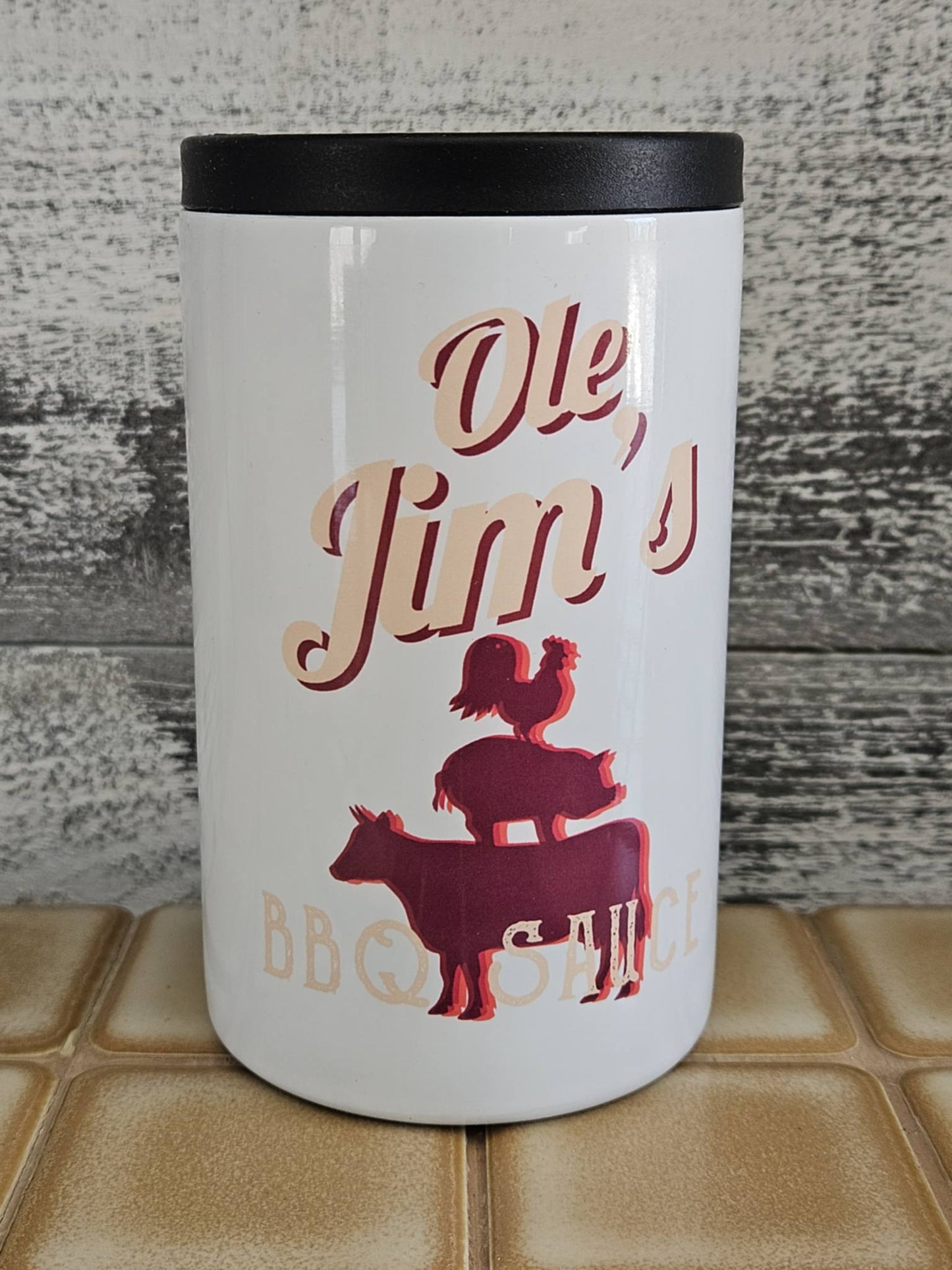 Ole Jim's 3 in 1 metal hugger fits 12oz cans, slim cans and 12oz bottles